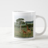 Kutest Baby Animals | Giraffe Calf & Mama Grote Koffiekop (Rechts)