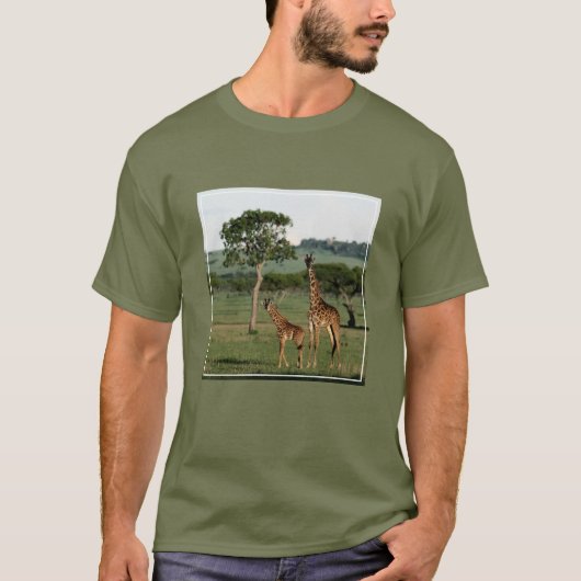 Kutest Baby Animals | Giraffe Calf & Mama T-shirt (Voorkant)