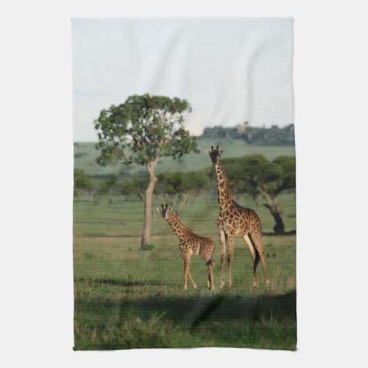 Kutest Baby Animals | Giraffe Calf & Mama Theedoek (Verticaal)