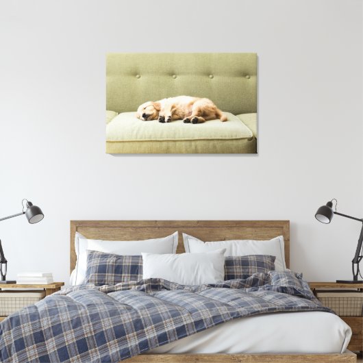 Kutest Baby Animals | Golden Retriever Puppy 2 Canvas Afdruk (Insitu (Slaapkamer))