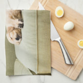 Kutest Baby Animals | Golden Retriever Puppy 2 Theedoek (Quarter Fold)