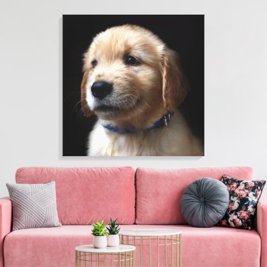 Kutest Baby Animals | Golden Retriever Puppy Canvas Afdruk (Insitu (Woonkamer))