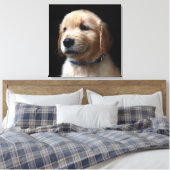 Kutest Baby Animals | Golden Retriever Puppy Canvas Afdruk (Insitu (Slaapkamer))