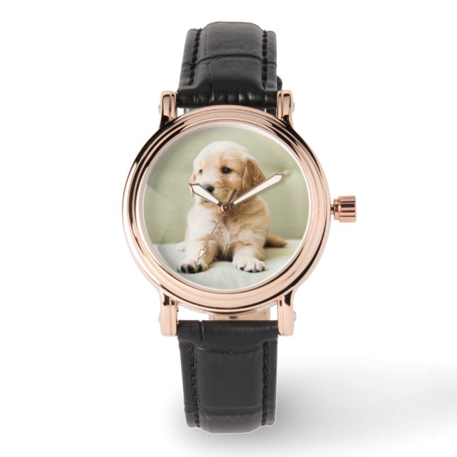 Kutest Baby Animals | Golden Retriever Puppy Horloge (Voorkant)