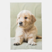 Kutest Baby Animals | Golden Retriever Puppy Theedoek (Verticaal)