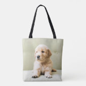 Kutest Baby Animals | Golden Retriever Puppy Tote Bag (Achterkant)