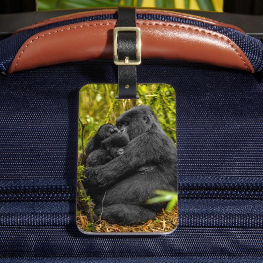 Kutest Baby Animals | Gorilla en Baby Bagagelabel (Voorkant Insitu 2)