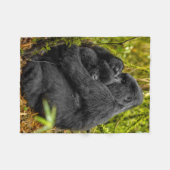 Kutest Baby Animals | Gorilla en Baby Fleece Deken (Voorkant (Horizontaal))