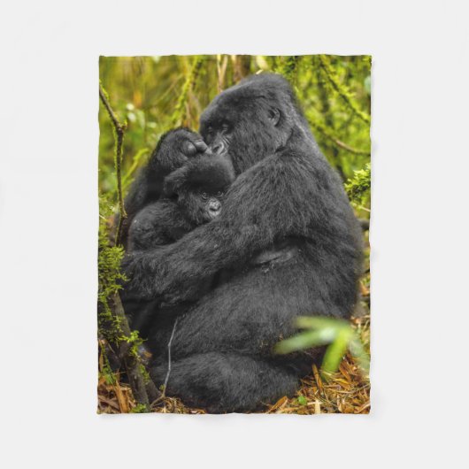 Kutest Baby Animals | Gorilla en Baby Fleece Deken (Voorkant)