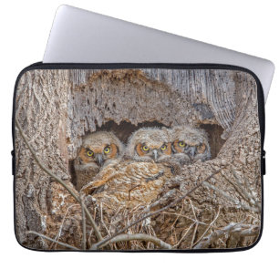 Kutest Baby Animals Grote kuikens van paarden Laptop Sleeve