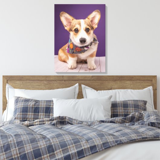 Kutest Baby Animals | Halloween Corgi Canvas Afdruk (Insitu (Slaapkamer))