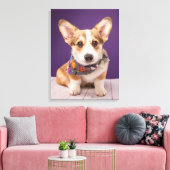Kutest Baby Animals | Halloween Corgi Canvas Afdruk (Insitu (Woonkamer))