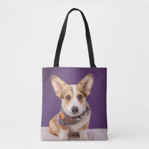Kutest Baby Animals Halloween Corgi Tote Bag