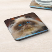 Kutest Baby Animals | Himalayan Cat Bier Onderzetter (Linkerzijde)