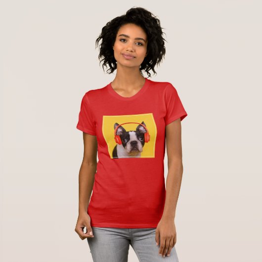 Kutest Baby Animals | Hoofdtelefoon van Boston Ter T-shirt (Voorkant volledig)