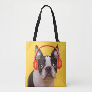 Kutest Baby Animals Hoofdtelefoon van Boston Ter Tote Bag