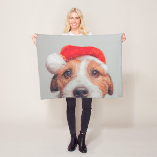 Kutest Baby Animals Jack Russell Dog Santa Claus Fleece Deken