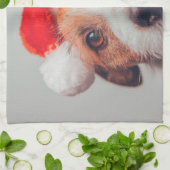 Kutest Baby Animals | Jack Russell Dog Santa Claus Theedoek (Gevouwen)
