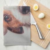 Kutest Baby Animals | Jack Russell Dog Santa Claus Theedoek (Quarter Fold)