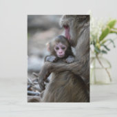 Kutest Baby Animals | Japanse aap en Baby Bedankkaart (Staand voorkant)