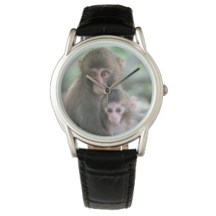 Kutest Baby Animals   Japanse apen Horloge