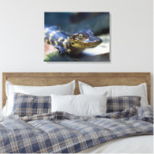 Kutest Baby Animals | Jonge Alligator Canvas Afdruk (Insitu (Slaapkamer))
