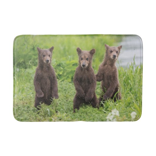 Kutest Baby Animals | Kamchatka Brown Beer Cubs Badmat (Voorkant)