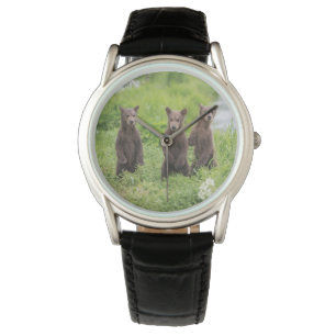 Kutest Baby Animals   Kamchatka Brown Beer Cubs Horloge