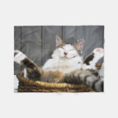 Kutest Baby Animals | Kat in bed Fleece Deken (Voorkant (Horizontaal))