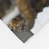 Kutest Baby Animals | Kat in bed Fleece Deken (Hoek)