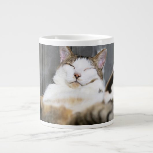 Kutest Baby Animals | Kat in bed Grote Koffiekop (Voorkant)