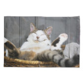 Kutest Baby Animals | Kat in bed Kussensloop (Achterkant)