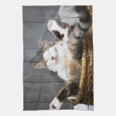 Kutest Baby Animals | Kat in bed Theedoek (Verticaal)