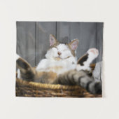Kutest Baby Animals | Kat in bed Wandkleed (Voorkant (horizontaal))