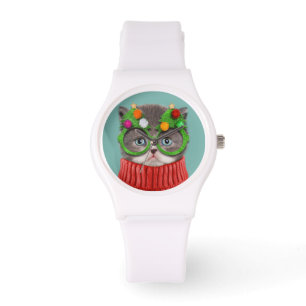 Kutest Baby Animals   Kat-kerstkeuken Horloge