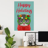 Kutest Baby Animals | Kat-kerstkeuken Poster (Thuiskantoor)