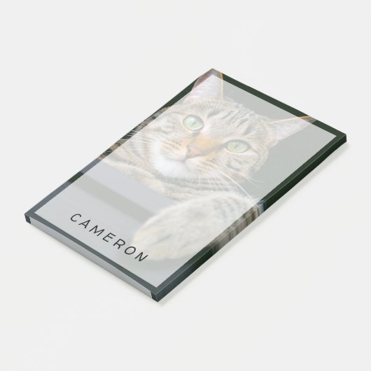 Kutest Baby Animals | Kat met grijze tabletten Post-it® Notes (Schuin)