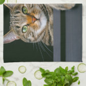 Kutest Baby Animals | Kat met grijze tabletten Theedoek (Gevouwen)