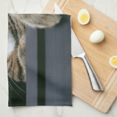 Kutest Baby Animals | Kat met grijze tabletten Theedoek (Quarter Fold)