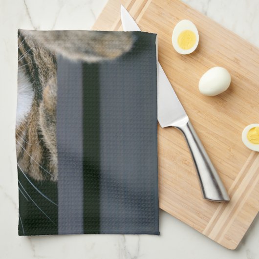 Kutest Baby Animals | Kat met grijze tabletten Theedoek (Quarter Fold)