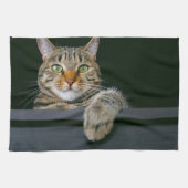 Kutest Baby Animals | Kat met grijze tabletten Theedoek (Horizontaal)