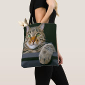 Kutest Baby Animals | Kat met grijze tabletten Tote Bag (Dichtbij)