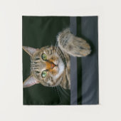 Kutest Baby Animals | Kat met grijze tabletten Wandkleed (Voorkant)