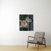 Kutest Baby Animals | Kat met grijze tabletten Wandkleed (In situ)