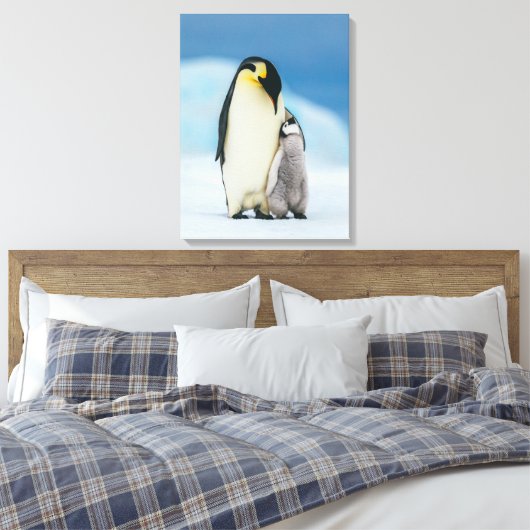 Kutest Baby Animals | keizer Penguin Chick Canvas Afdruk (Insitu (Slaapkamer))