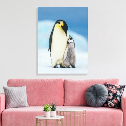 Kutest Baby Animals | keizer Penguin Chick Canvas Afdruk (Insitu (Woonkamer))