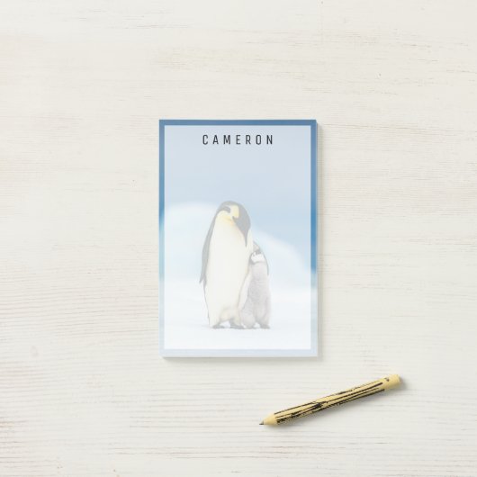 Kutest Baby Animals | keizer Penguin Chick Post-it® Notes (Op bureau)
