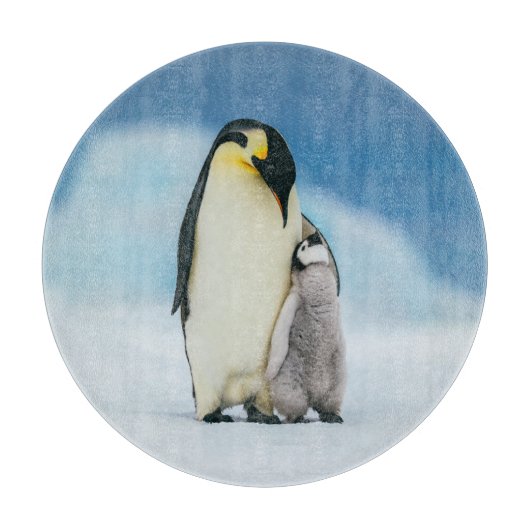 Kutest Baby Animals | keizer Penguin Chick Snijplank (Voorkant)