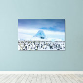 Kutest Baby Animals | keizer Penguin Colony Canvas Afdruk (Insitu (Houten vloer))