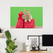 Kutest Baby Animals | Kerstfeestdag Bunny Poster (Thuiskantoor)